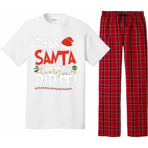 Dear Santa My Brother Did It Merry Christmas Pajama Set