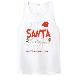 Dear Santa My Brother Did It Merry Christmas PosiCharge Competitor Tank