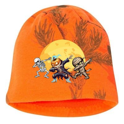 Dabbing Skeleton Mummy Spooky Squad Halloween Gift Kati - Camo Knit Beanie