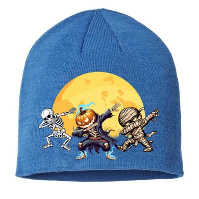 Dabbing Skeleton Mummy Spooky Squad Halloween Gift Sustainable Beanie