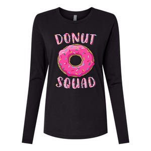 Donut Squad Matching Donut Party Pink Doughnut Sprinkles Womens Cotton Relaxed Long Sleeve T-Shirt