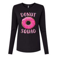 Donut Squad Matching Donut Party Pink Doughnut Sprinkles Womens Cotton Relaxed Long Sleeve T-Shirt