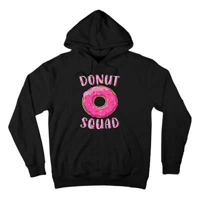 Donut Squad Matching Donut Party Pink Doughnut Sprinkles Hoodie