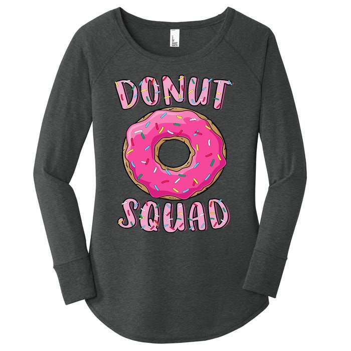 Donut Squad Matching Donut Party Pink Doughnut Sprinkles Women's Perfect Tri Tunic Long Sleeve Shirt