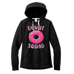 Donut Squad Matching Donut Party Pink Doughnut Sprinkles Women's Fleece Hoodie