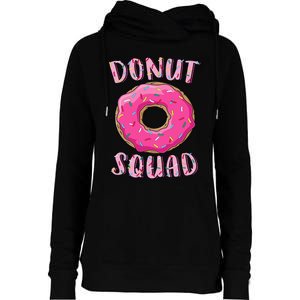 Donut Squad Matching Donut Party Pink Doughnut Sprinkles Womens Funnel Neck Pullover Hood