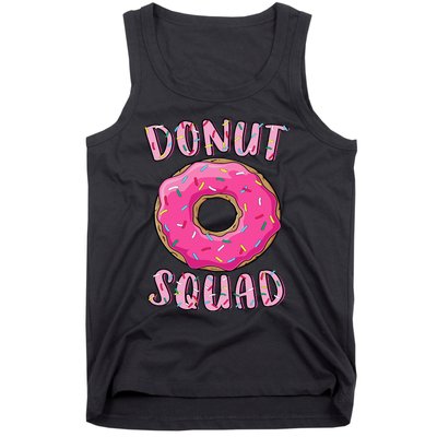 Donut Squad Matching Donut Party Pink Doughnut Sprinkles Tank Top