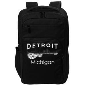 Detroit Souvenir Michigan Music Electric Guitar Impact Tech Backpack