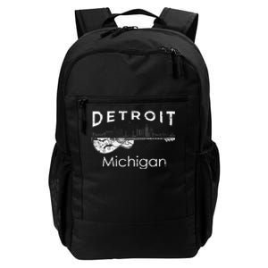 Detroit Souvenir Michigan Music Electric Guitar Daily Commute Backpack