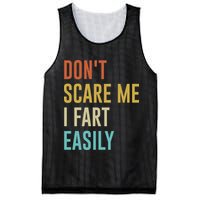 Dont Scare Me I Fart Easily Retro Funny Flatulence For Dads Mesh Reversible Basketball Jersey Tank