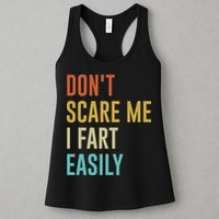 Dont Scare Me I Fart Easily Retro Funny Flatulence For Dads Womens Tank Top