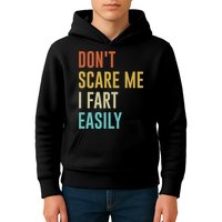 Dont Scare Me I Fart Easily Retro Funny Flatulence For Dads Kids Hoodie