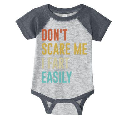 Dont Scare Me I Fart Easily Retro Funny Flatulence For Dads Infant Baby Jersey Bodysuit