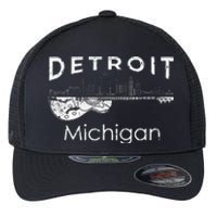 Detroit Souvenir Michigan Music Electric Guitar Flexfit Unipanel Trucker Cap