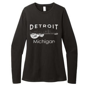 Detroit Souvenir Michigan Music Electric Guitar Womens CVC Long Sleeve Shirt