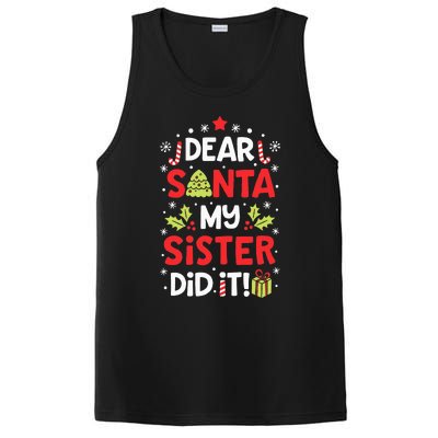 Dear Santa My Sister Did It Funny Christmas Kids Gifts PosiCharge Competitor Tank