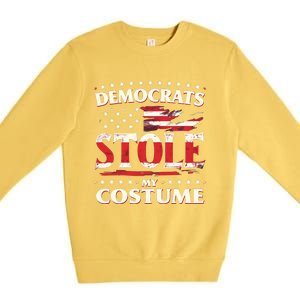 Democrats Stole My Costume Trump 2024 Halloween Costume Premium Crewneck Sweatshirt