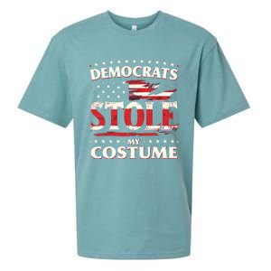 Democrats Stole My Costume Trump 2024 Halloween Costume Sueded Cloud Jersey T-Shirt