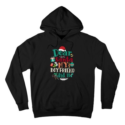 Dear Santa My Boyfriend Did It Funny Christmas Pajama Hoodie