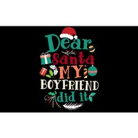 Dear Santa My Boyfriend Did It Funny Christmas Pajama Bumper Sticker