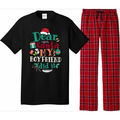 Dear Santa My Boyfriend Did It Funny Christmas Pajama Pajama Set