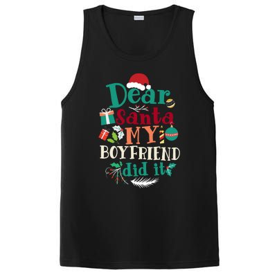 Dear Santa My Boyfriend Did It Funny Christmas Pajama PosiCharge Competitor Tank