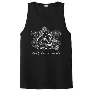 Dont Stress Meowt Cat At Peace Among Flowers Cute Gift PosiCharge Competitor Tank