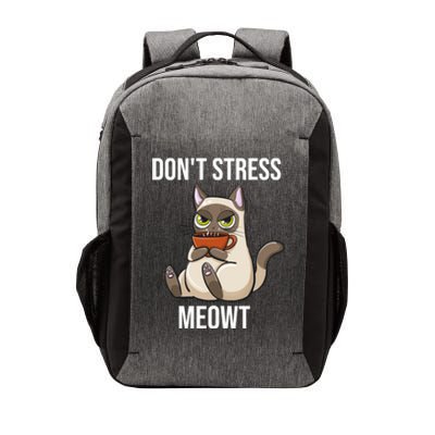 Dont Stress Meowt Funny Sarcastic Coffee Cat Gift Vector Backpack