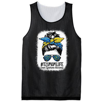 Down Syndrome Mom Life Messy Bun Down Syndrome Awareness Mesh Reversible Basketball Jersey Tank