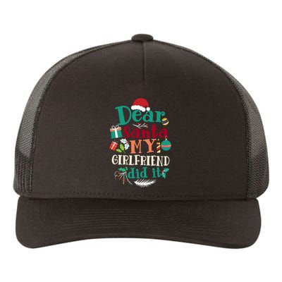 Dear Santa My Girlfriend Did It Funny Christmas Pajama Yupoong Adult 5-Panel Trucker Hat