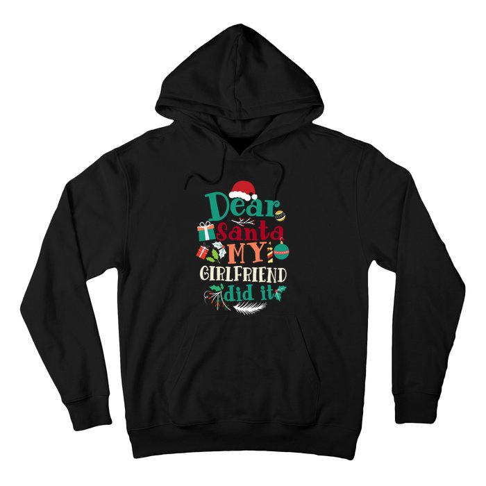 Dear Santa My Girlfriend Did It Funny Christmas Pajama Hoodie