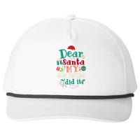 Dear Santa My Girlfriend Did It Funny Christmas Pajama Snapback Five-Panel Rope Hat