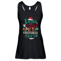 Dear Santa My Girlfriend Did It Funny Christmas Pajama Ladies Essential Flowy Tank