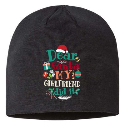 Dear Santa My Girlfriend Did It Funny Christmas Pajama Sustainable Beanie