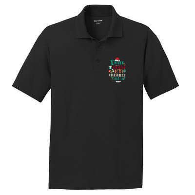 Dear Santa My Girlfriend Did It Funny Christmas Pajama PosiCharge RacerMesh Polo