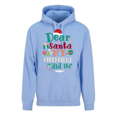 Dear Santa My Girlfriend Did It Funny Christmas Pajama Unisex Surf Hoodie