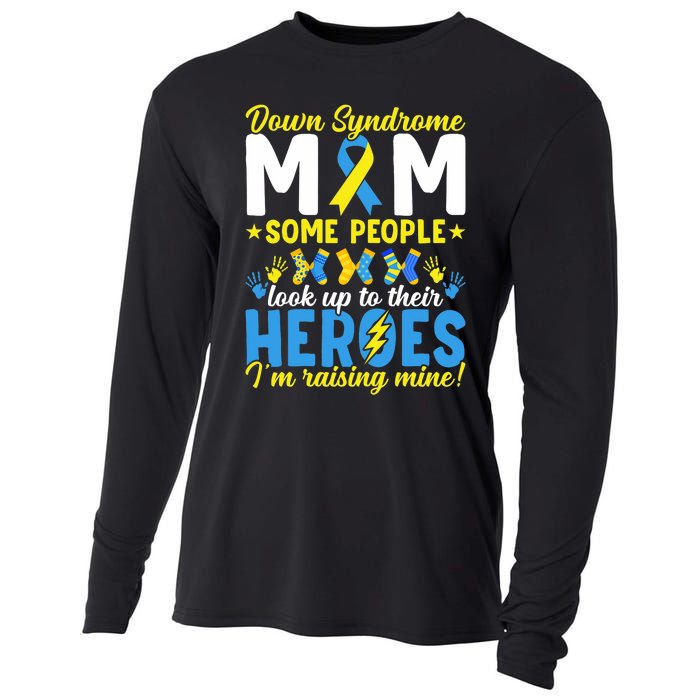 Down Syndrome Mom T21 Trisomy 21 Down Syndrome Awareness Cooling Performance Long Sleeve Crew