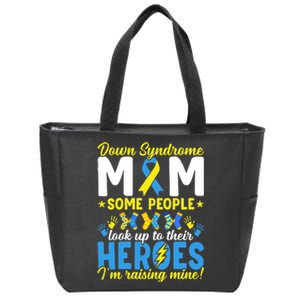 Down Syndrome Mom T21 Trisomy 21 Down Syndrome Awareness Zip Tote Bag