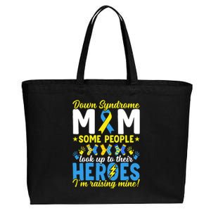 Down Syndrome Mom T21 Trisomy 21 Down Syndrome Awareness Cotton Canvas Jumbo Tote