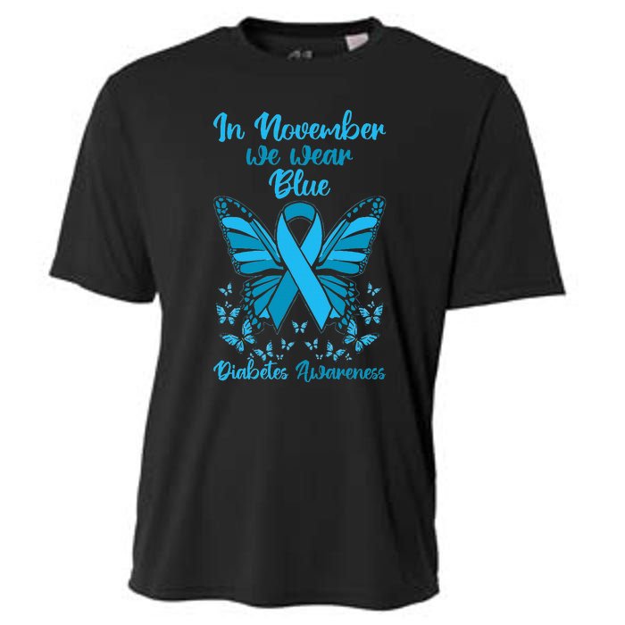 Diabetes Support November Blue Diabetes Awareness Cooling Performance Crew T-Shirt