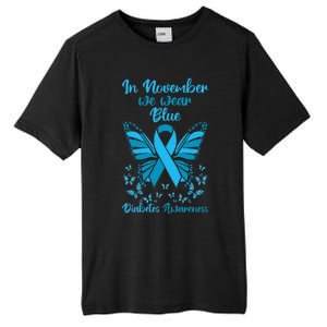 Diabetes Support November Blue Diabetes Awareness Tall Fusion ChromaSoft Performance T-Shirt