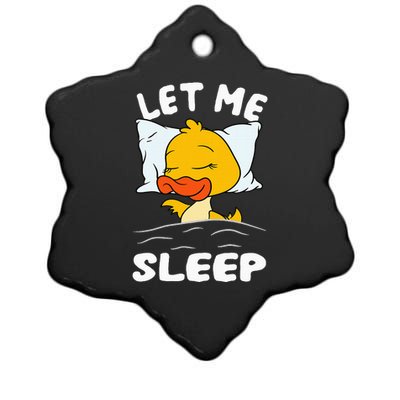 Duck Sleeping Need More Sleep Let Me Sleep Ceramic Star Ornament