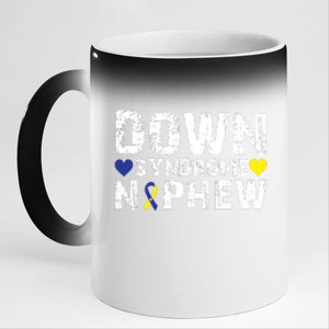 Down Syndrome Nephew Family Matching For Down Syndrome Awareness Gift 11oz Black Color Changing Mug