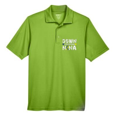 Down Syndrome Nana Family Matching For Down Syndrome Awareness Gift Men's Origin Performance Pique Polo