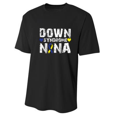 Down Syndrome Nana Family Matching For Down Syndrome Awareness Gift Performance Sprint T-Shirt