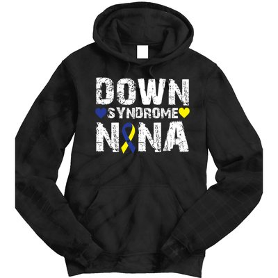 Down Syndrome Nana Family Matching For Down Syndrome Awareness Gift Tie Dye Hoodie