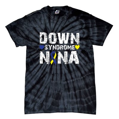 Down Syndrome Nana Family Matching For Down Syndrome Awareness Gift Tie-Dye T-Shirt