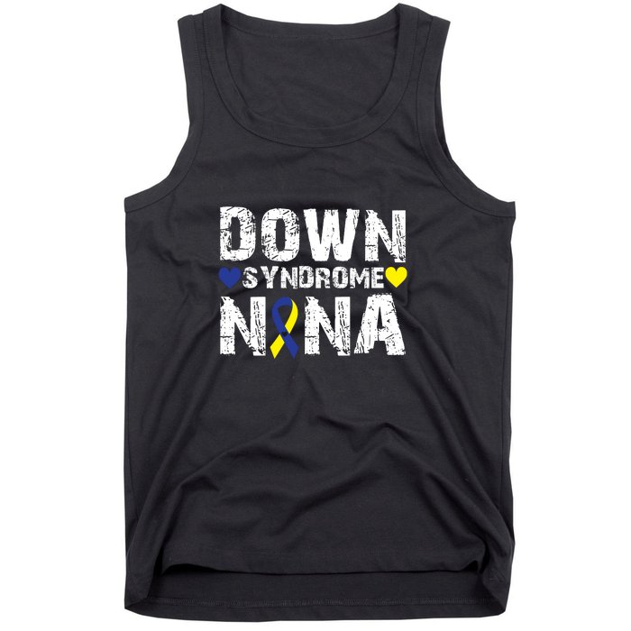 Down Syndrome Nana Family Matching For Down Syndrome Awareness Gift Tank Top