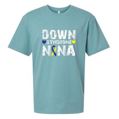 Down Syndrome Nana Family Matching For Down Syndrome Awareness Gift Sueded Cloud Jersey T-Shirt