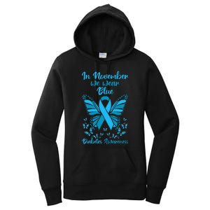 Diabetes Support November Blue Diabetes Awareness Women's Pullover Hoodie